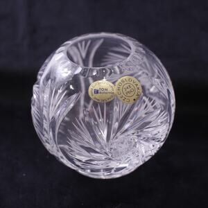 Bohemian, Czech, Vase, Bowl, Hand Cut Lead Crystal, Accent, ~ 250729-WH 1338